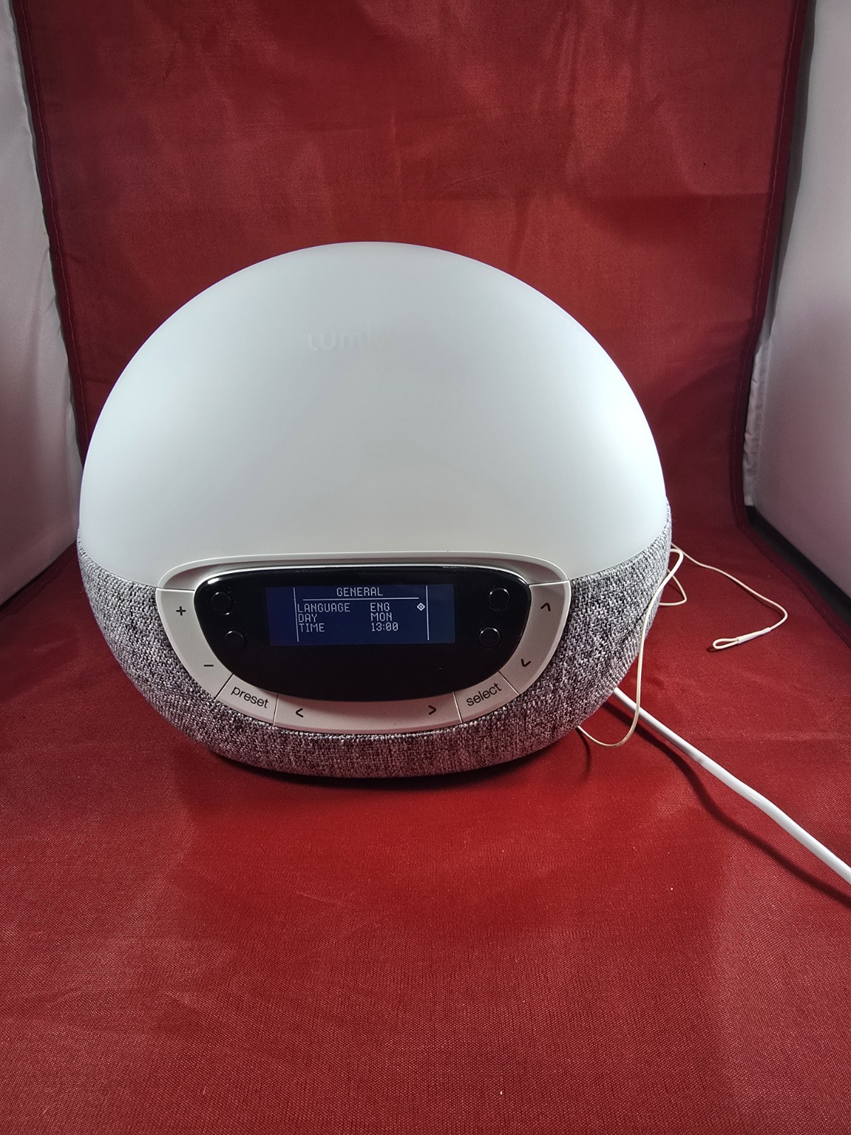 Lumie Bodyclock Shine 300 wake-up light alarm clock radio 15 sounds sleep sunset