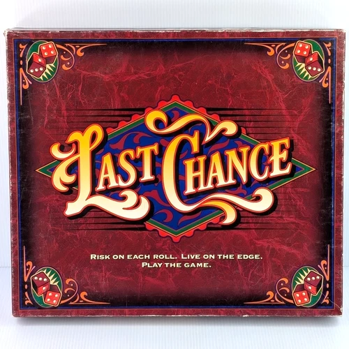Vintage Last Chance Dice Rolling Board Game 100% COMPLETE Milton Bradley 1995
