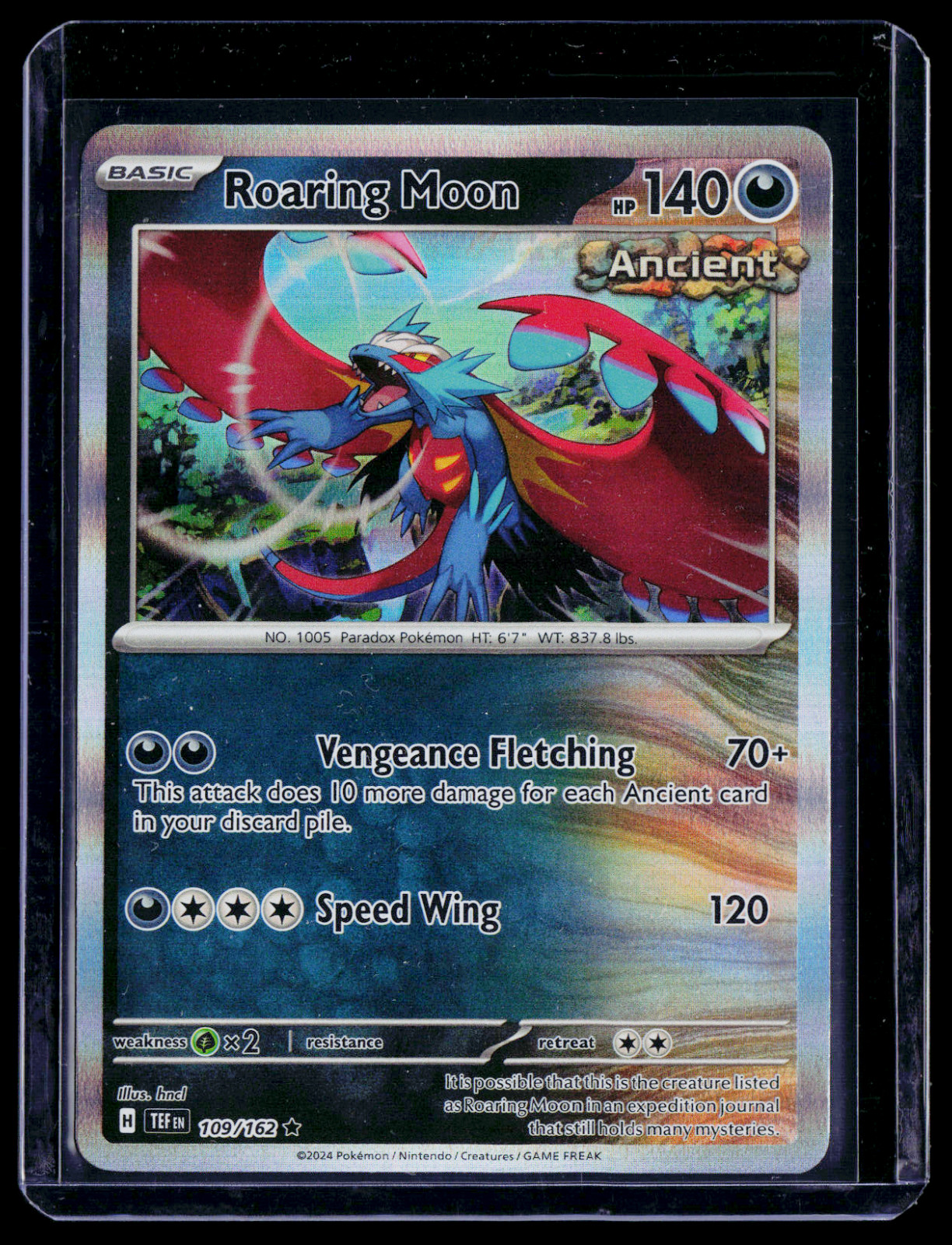 Roaring Moon 109/162 Holo Rare Temporal Forces Pokemon TCG Near Mint