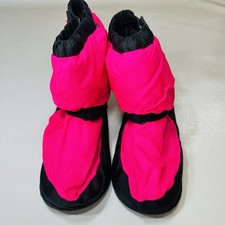 BLOCH Warm-Up Booties Adult Large Pink Black Dance Ballet Slipper Covers L Excel