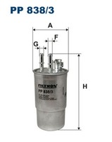 Filtron Kraftstofffilter PP 838/3 Leitungsfilter FüR BWY Ford B4Y Mondeo 3 B5Y