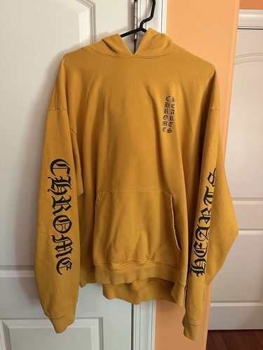 Chrome Hearts Sweatshirt Sleeve Logo Pullover Hoodie Mustard/Yellow Authentic XL - 第 1/8 張圖片