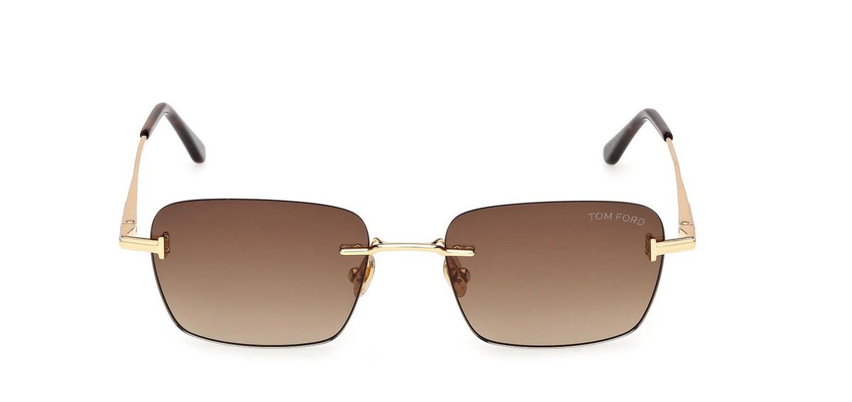 Tom Ford Jacquelyn Cat Eye Sunglasses in Gold Steel Tom Ford Jake-02 Sunglasses FT1354 28Z Shiny Rose Gold - eye  main image 2