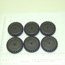 Set of 6 Rubber Tonka Script Tire Toy Parts TKP-019-6