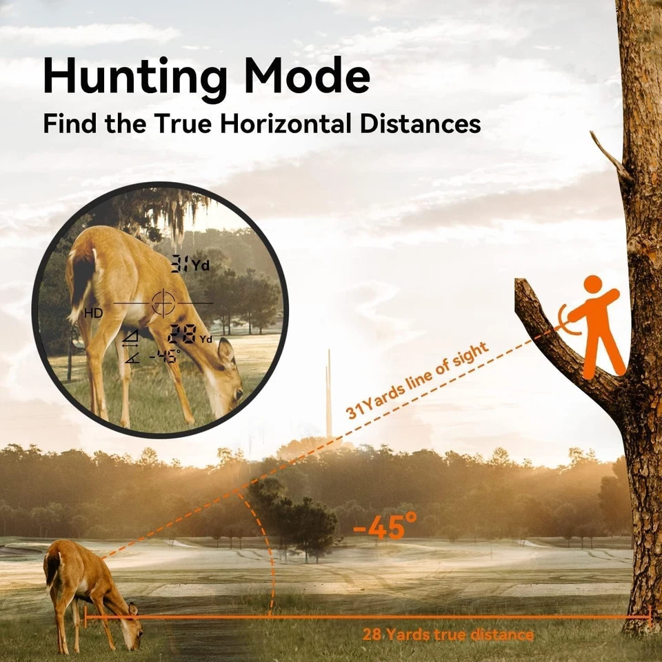 Laser Entfernungsmesser Jagd | Winkelkompensation | Regenmodus - Bild 2 von 4