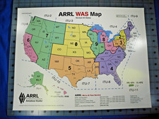 1 ARRL WAS Map Worked All Stations US Amateur Ham Radio Sm Poster Call Sign Map