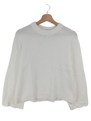 H&M DIVIDED Strickpullover Damen Pullover Gr. DE 34 weiß Casual-Look
