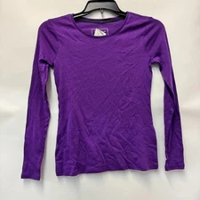 Charter Club Womens XS Purple Deluxe Cotton Long Sleeves T Shirt Top NWT G61