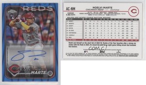 2024 Topps Chrome Update Blue RayWave Refractor /150 Noelvi Marte Rookie Auto RC
