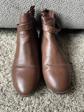 Old Navy girls' brown studded-strap ankle boots.
