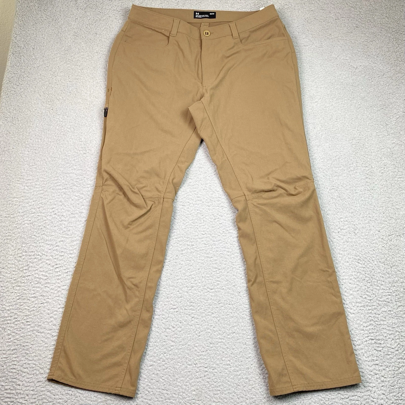 Under Armour Storm Pants Men's Size 36 x 32 Tactical Canvas Tan Nylon Loose Fit