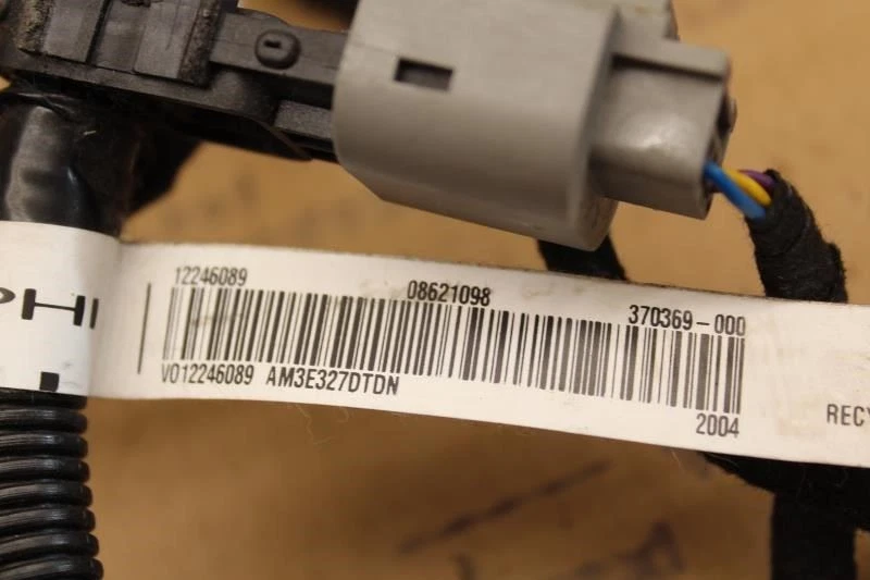 Volvo V70 2005 2006 2007 pasajero asiento delantero motores arnés de cables hebilla de cinturón Foto 3 de 4