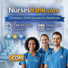 NursesRank.com Premium Aged .COM Originated 2022 Monthly Searches 3.6k +/-