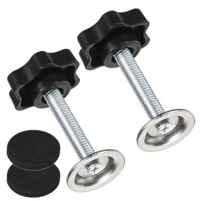 #ad 2 Pack M8x40mm Star Clamping Knobs with Screws Pressure Plate Rubber Pad AU $12.21