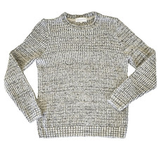 Frederik Anderson Copenhagen Grey Chunky Knit Crew Neck Pullover Sweater S