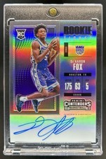 2017-18 Contenders De'Aaron Fox Premium Edition Silver Prizm RC Ticket Auto #105