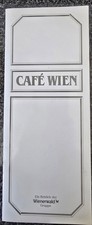CAFE WIEN M&Uuml;NCHEN " Speisekarte"  von 1995  Neuzustand ehem.  Wienerwald Gruppe
