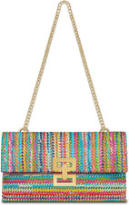 Straw Clutch Purse for Women Designer Evening Handbag Summer Beach Shoulder Cros