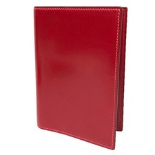 HERMES Agenda GM Notebook Cover Red Box Calf Leather Diary Case Auth w/ Box