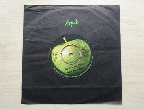 12 WINGS Paul McCartney 'BACK SEAT OF MY CAR' 7" UK vinyl 1971 single APPLE VG+