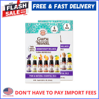 GuruNanda Wellness Floral Essential Oils 10ml (12 PACK)