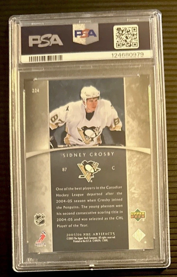 2005-06 Sidney Crosby UD Artifacts Rookie 630/750 PSA 6 Excellent Mint Penguins - Image 2 of 2