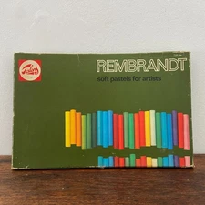 Vintage Rembrandt Soft Pastels Box of 90 Mostly Unused