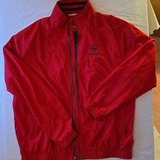 CB WeatherTec Men's Windbreaker Jacket Red Topgolf Las Vegas Full Zip Logo