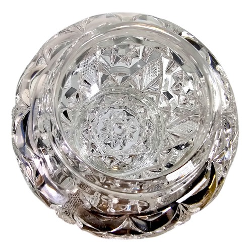 Antik Jugendstil Kristallglas & vergoldetes Kupfer Deckel Kommode Gefäß passendes Paar 4,5" - Bild 6 von 8