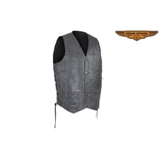 Men's Gray Club Concealed Carry Vest with Gun Pockets & Side Laces