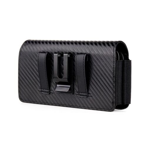 Universal mobile phone belt pouch holster bag Clip Loop Leather Wallet Case 6.7" - Zdjęcie 8 z 11