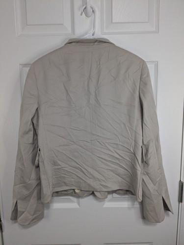 Akris Jacket Women's 10 Beige Wool Angora Single Breasted - Picture 7 of 9