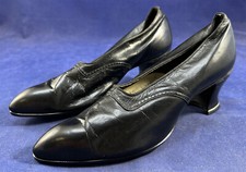 Vintage Edwardian Era Unworn The Empress Shoe Made in Canada Black Leather Pumps