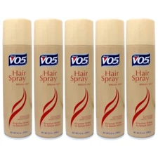 5 Pack Vo5 Hair Spray Brush Out Crystal Clear 14 Hour Hold 8.5 Oz Each