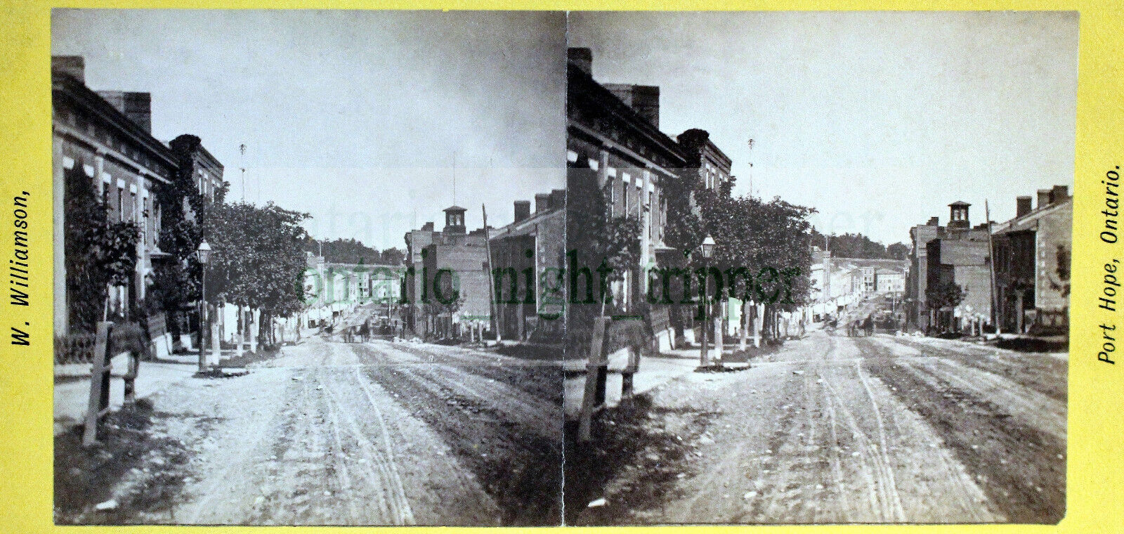 Port Hope, Ontario - Rare 1877 Digital Image Stereoview Walton Street
