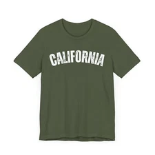 California T-Shirt, Grunge Lettering Aesthetic California Shirt, Print On Demand