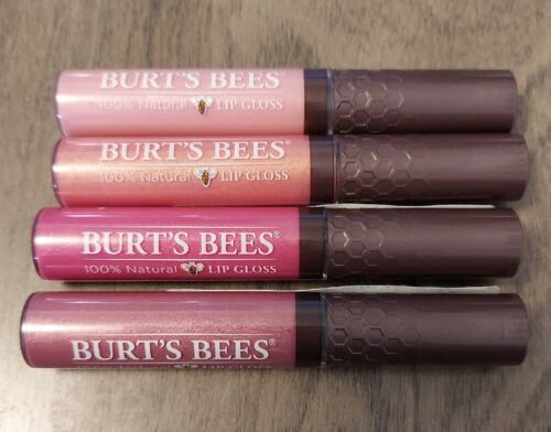 Burt’s Bees 100% Natural Lip Gloss - LOT OF 4 - Picture 1 of 2