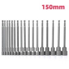 Driver 150mm Long 5-19mm For Drill Driver Socket Nuts Hex Bolts Screws 1/4" Nut