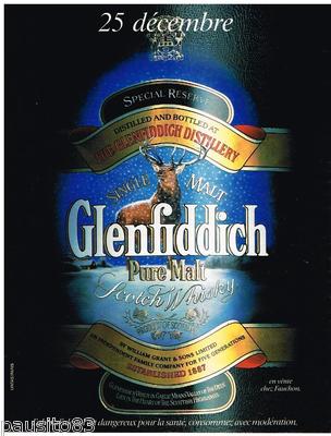 ADVERTISEMENT ADVERTISING 095 1991 GLENFIDDICH scotch whisky 25 DECEMBER
