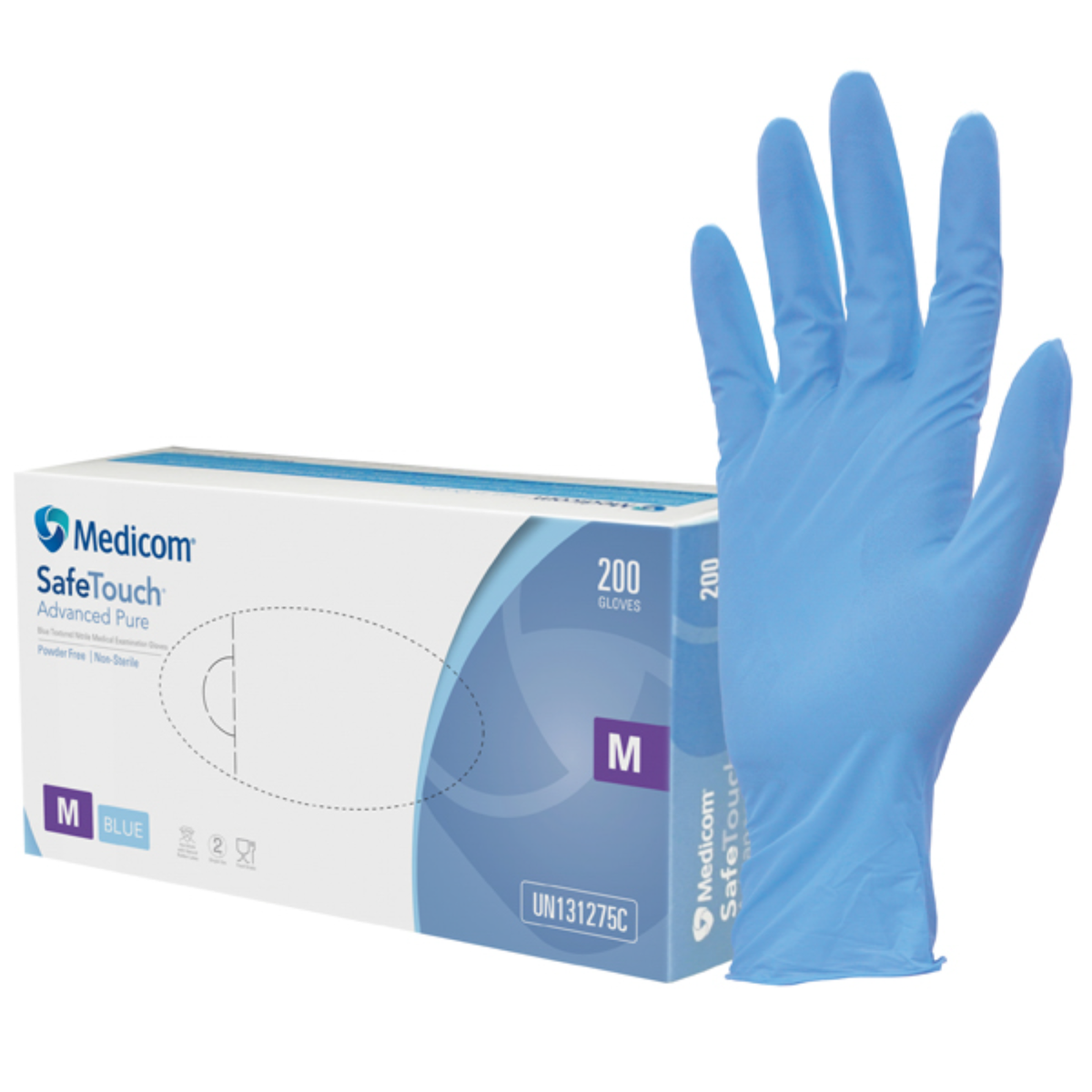 Medicom 1177-E SafeTouch Advanced Form Nitrile Exam Gloves Extra