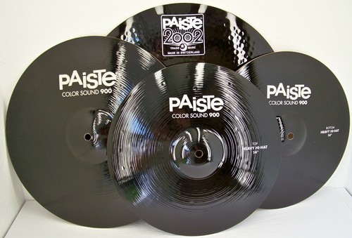 Paiste 2002-Color Sound 900 Black 4 Pc Heavy Cymbal Set/New with Warranty/RARE!
