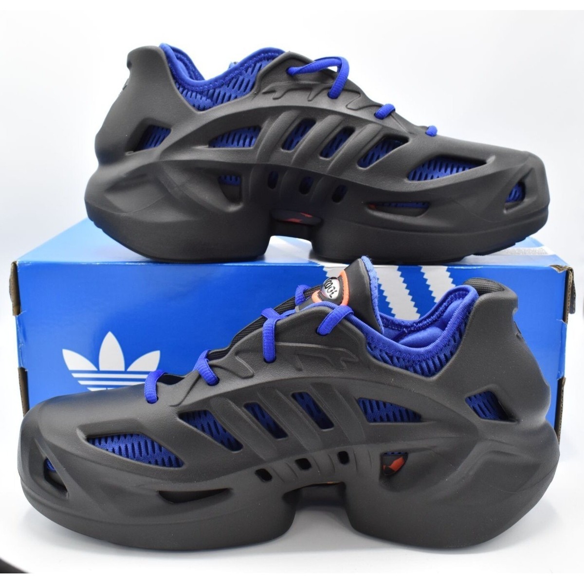 Adidas Originals Men Size 9 AdiFom Climacool Blue Core Black Grey Sneakers Shoes View 4