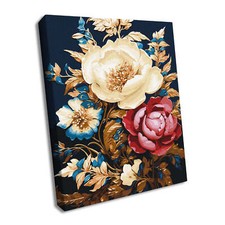 Ideyka Painting by Numbers kit Floral magic with extra metallic paints KHO3261