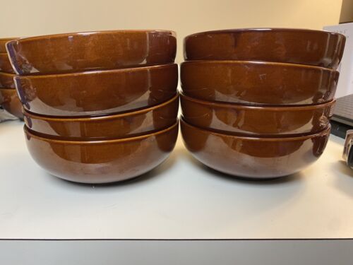Set of 2 Sango Nova Brown Soup/Cereal Bowls - 6 3/8" 4933 - Zdjęcie 1 z 3