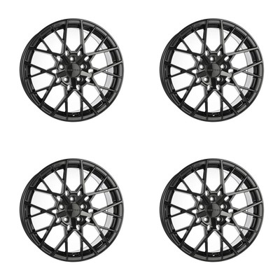 Set of 4 18in Black Alloy Wheel Rims for Maserati Levante, RFTW143 5x114.3 5Lug