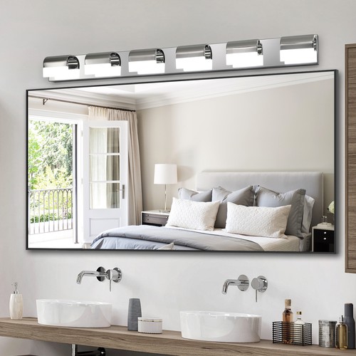47'' Vanity 6 Light LED Polished Chrome for Bathroom Mirror Wall Lamp Fixture UL - Picture 6 of 11