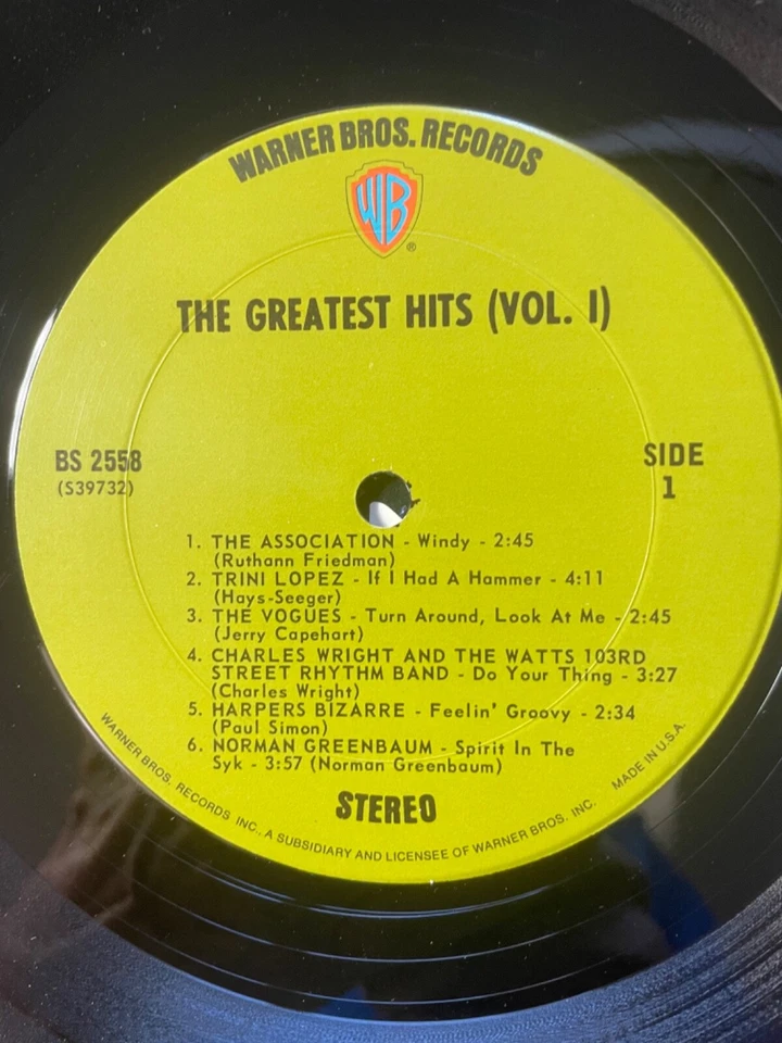The Greatest Hits Vol. 1 LP Warner Brothers BS 2558 1970 Gatefold Foto 3 de 4