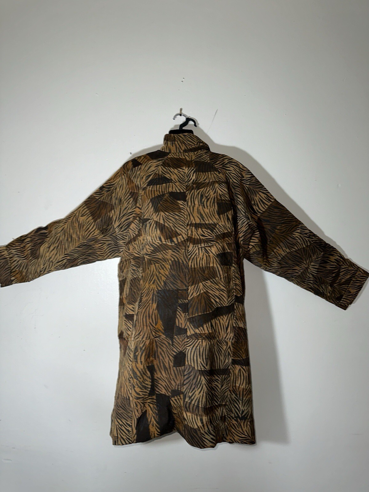 Vintage Suede Jacket, Tiger Strip Patchwork ADVAN… - image 12