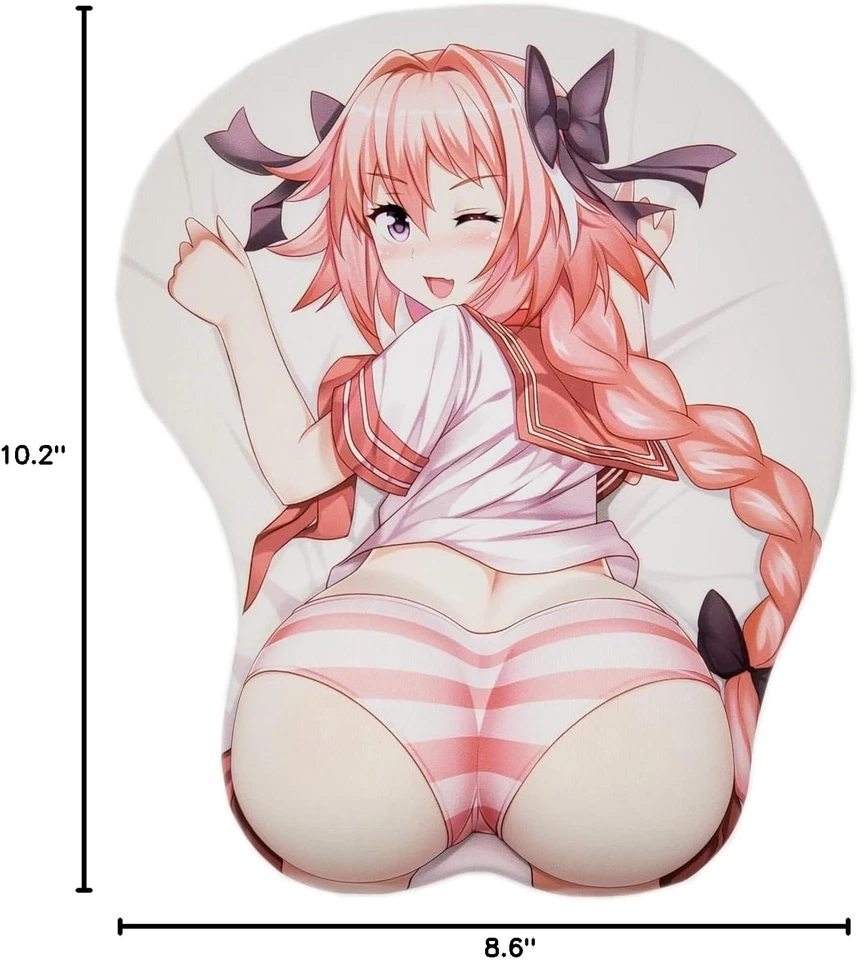 Astolfo 3D Anime Mouse Pads with Wrist Rest Gaming Oppai Mousepads 2Way Skin - Image 4 of 4