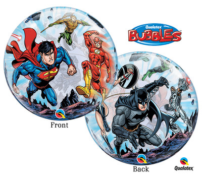 Justice League Bubbles Large 22'' Balloon Qualatex Helium Party